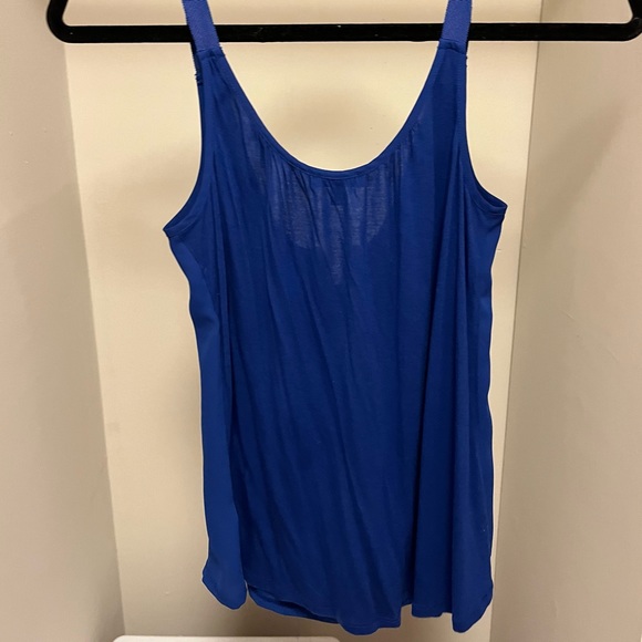 Express Royal Blue Tank Top Zipper Front Size Small - Picture 3 of 6